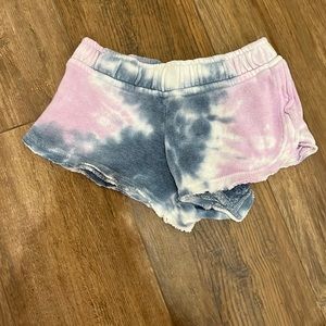 Girls tye die lounging shorts